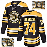Bruins 74 Jake DeBrusk Black With Special Glittery Logo Adidas Jersey,baseball caps,new era cap wholesale,wholesale hats